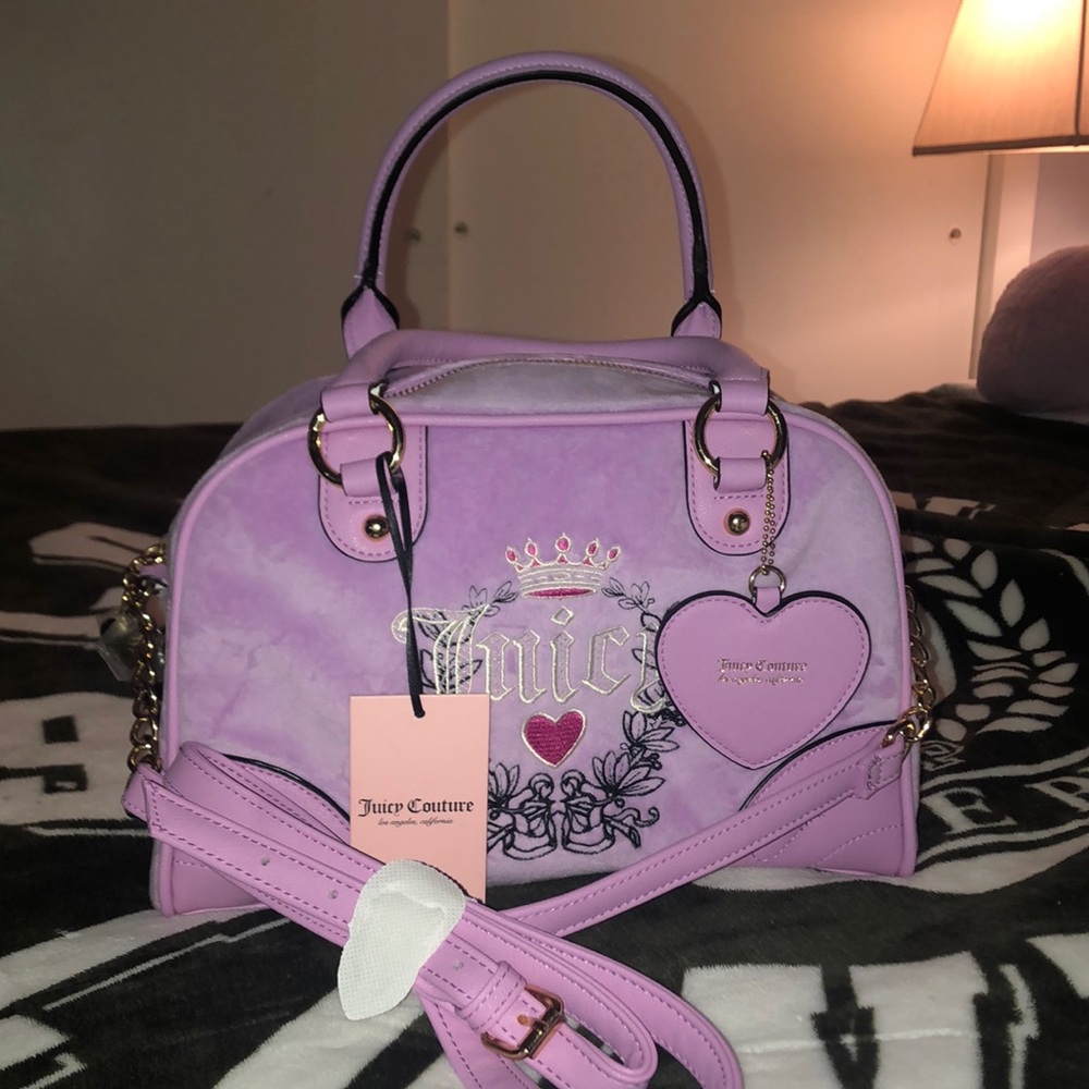 Juicy Couture Fondant “ Pink “ Heritage Bowler Bag 💜💗✨